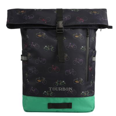 China Anti-theft Customized Printed Nylon Anti-theft Backpack Bike Increasing Bag With Laptop Bag for sale