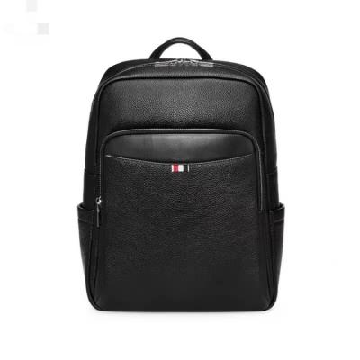 China Tourbon Lychee Pattern Leather Portable Men's Travel Briefcase Travel Business Briefcase Outdoor Laptop Backpack for sale