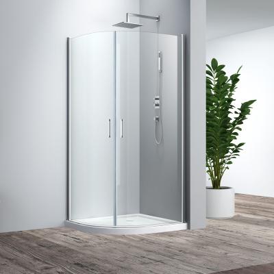 China Modern Frameless Hinge Quadrant Large Pivot Entry Shower Enclosure for sale