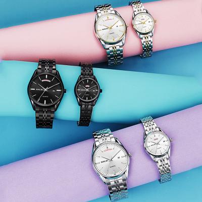 China Dropshipping Original Fashion New Brand HALEI Automatic Double Date Calendar Display Couples Quartz Luxury Watches for sale