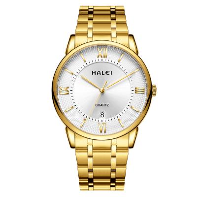 China The latest automatic date watch water resistant leisure conjuncture quartz watch with stainless steel wristwatch for sale