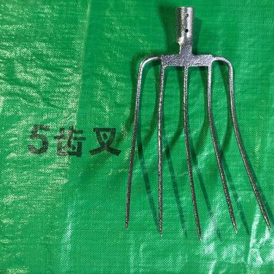 China 5tins Cultivating Fork 6tins Gray Powder Coating 1kg Agricultural Steel Fork for sale