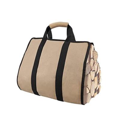 China Foldable Firewood Carrier Firewood Carrier Log Large Heavy Duty Firewood Carry Bag Tote Rack Tools Carrier Wood Stove Accessories for sale