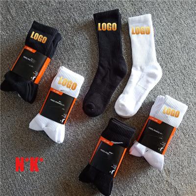 China Breathable Socks Custom Label Wholesale OEM Brand Socks Mens Sport Fashion Knockouts Bamboo Design Custom Crew Cotton For Man Women 3 pcs=1set for sale