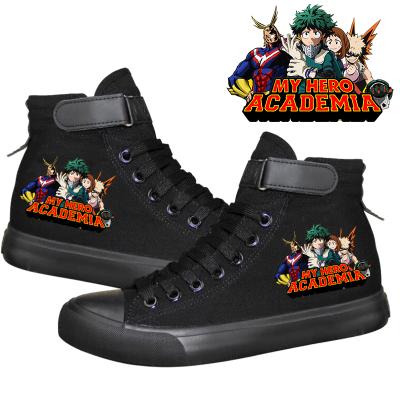 China Durable Anime My Academia Printed Canvas Lace Up Sneaker Shoes Flat Shoes for sale