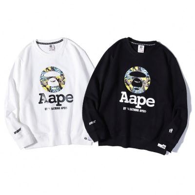 China 2022 New Anti-wrinkle style BAPE style sweatshirt monkey man initials printed cotton round neck sweater men and women sweatshirt for sale