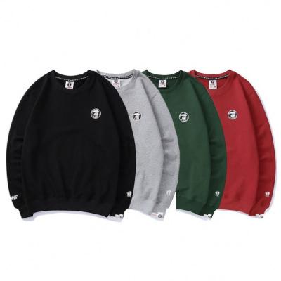 China 2022 BAPE high quality sweatshirt monkey head monkey face badge printing round neck solid color casual sweatshirt for sale