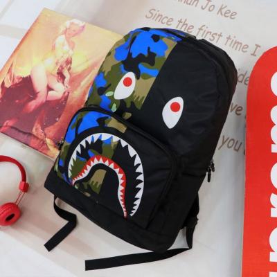 China Water Proof Bape Child Youthquake Unisex Kid s Backpack Durable Teeth Logo Bape Small Mini Crossbo Backpacks Plaid Bapes Shark Polyester for sale