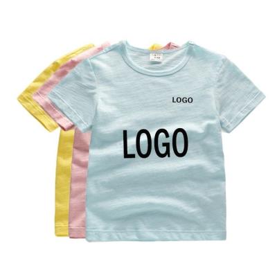 China Very Logo Breathable Custom Comfortable Kids Cotton T-shirt Bamboo T-shirt for sale