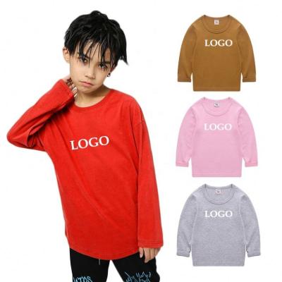 China Breathable add your own logo 100% combed cotton custom all over the kids t-shirt solid for sale