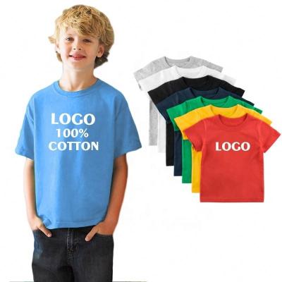 China Boy Anti Shrink Custom Design T Shirts Famous Logo Kids Designer for sale