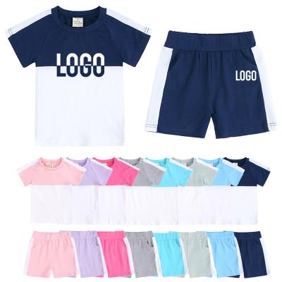 China Smart Casual Kids Tracksuits Two Piece Pants Sets Short Sleeve Outfits Teen School Uniform Girl Summer Clothing Set for sale