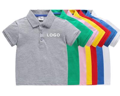 China 2022 New Hot Sale Custom 100% Cotton Polo Shirts For Kids Anti-Shrinkage T-shirt Kids Logo Kids Polo Shirts for sale