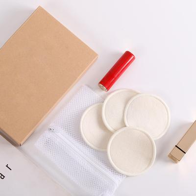 China Washable Organic Cotton Linen Rounds Facial Soft Cleansing Wipes Reusable Makeup Remover Pads 8cm / Customizable for sale