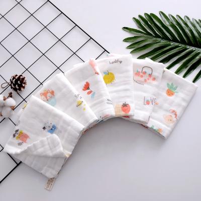 China Fuzhong Cotton Towel Washable 100% Organic Sustainable Pure Cloth Towel Small Square Baby Towel for sale