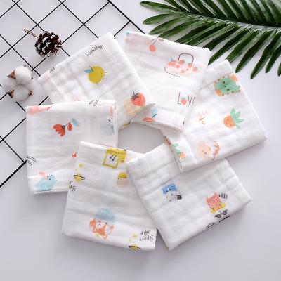 China Factory Wholesale Sustainable Cotton Microfiber Cloth Square Washable 100% Pure Cotton Baby Towel for sale