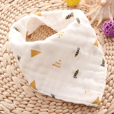 China BPA Free Pure Cotton Hiccup Bib Turban Free Pure Cotton Toddler Baby Toddler Triangle Scarf Soft Baby Saliva Towel for sale