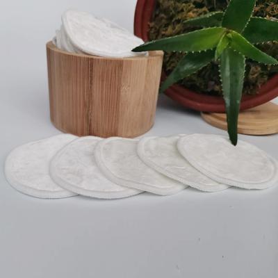 China Reusable Bamboo Cotton Makeup Remover Washable Pads With Cleansing Face 8cm for sale