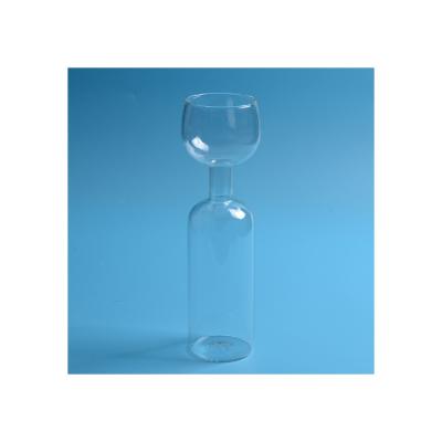 China Contemporary Wholesale High Quality Crystal Candlestick Glass Containers Candle Holder for sale