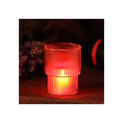 China Factory direct supply finest table glass tealight glass candle holder for sale