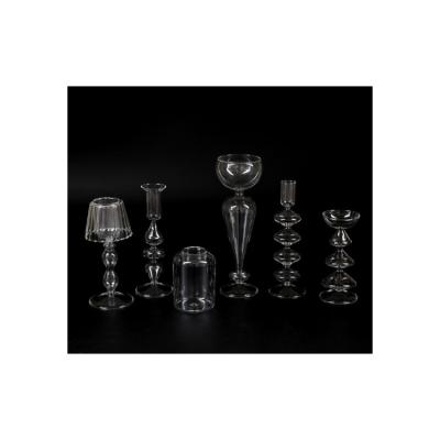 China Best price china manufacture quality glass jar holder with glass candle holders for sale