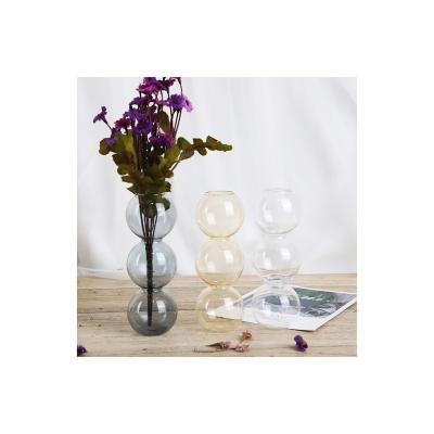 China Contemporary High Quality And Good Price Clear Glass Vases For Home Decor Flower Vase for sale