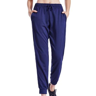 China Anti-Wrinkle Direct Selling Price Solid Waist Elastic Track Pants Women Casual Sweatpants With Pocket for sale