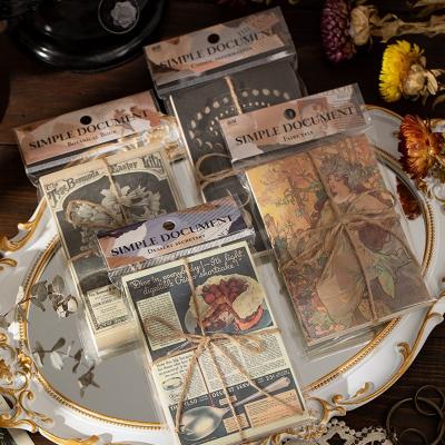 China 60 Sheets Vintage Diary Diary DIY Album Creative Background Collage Printed Decorative Material Paper for sale