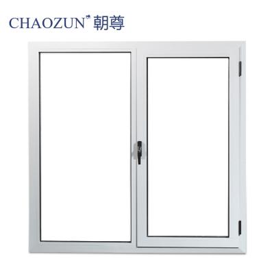 China Modern Aluminum Glass Casement Window With Simple Tilt And Turn Double Exterior Interior for sale