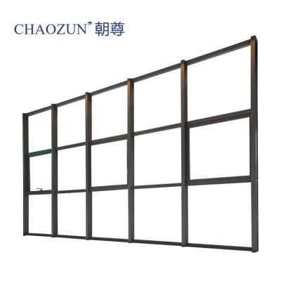 China Modern Fabrication Unitized Decoration Front Wall Panels Curtain Wall Stick Stained Glass Wall System Structure for sale