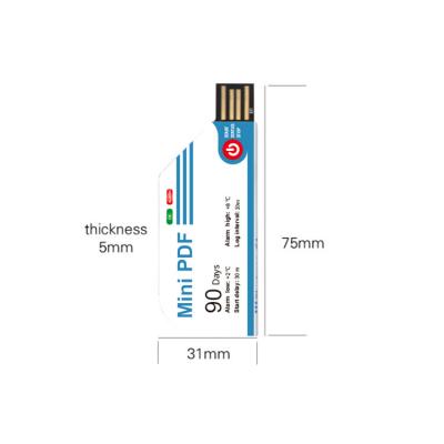 China High Quality USB Produced Single Use Disposable USB Pdf Temperature Data Logger Wireless Magnetic Tape Recording Device for sale