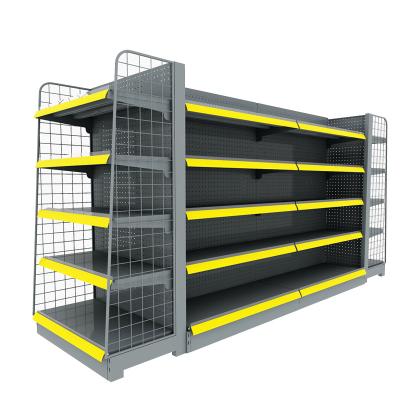 China Double Sided Grocery Display Racks /Shelves For General Grocery Supermarket Shelf Gondola Shelving for sale