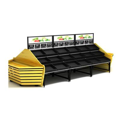 China China supplier supermarket double sided fruit and vegetable display for sale