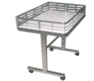 China White High Quality Office Promotion Metal Food Supermarket Foldable Display Sales Folding Table Counter for sale