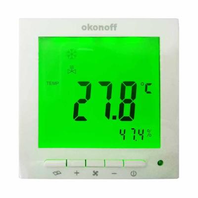 China Modern capillary anti-condensation rs485 modbus cold radiating modbus display screen lcd smart room thermostat for sale