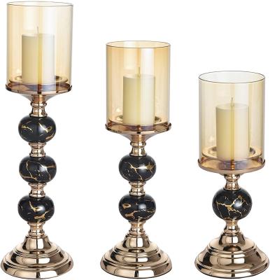 China High End Home Decor Luxury Home Accessories Fashion Decoration Windproof Candle Holders For Pillar Candles for sale