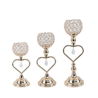 China New Type Home Decoration China Home Decor Wholesale Love Heart Glass Candle Holders For Wedding for sale