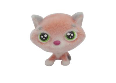 China Bright Green Color Eyes Cat  Animal Toys With Long Flocking For Children for sale