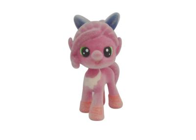 China High Imitation Pink Flocked Animal Toys , 5cm Girls My Little Pony Figure for sale