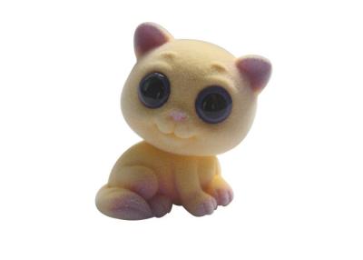 China Multi - Color Beautiful Plastic Cat Figures , Soft Touch Lovely Stuffed Cat Toy for sale