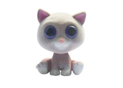 China Light Gray Capsule Stuffed Kitty Cat Toy Injection For Vending Machine for sale