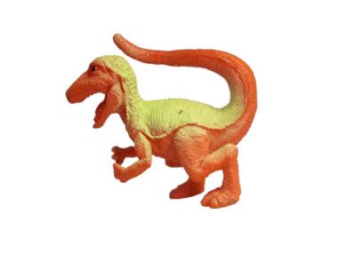 China Environmental Small Plastic Dinosaur Toys Vivid Color Strong Body With Curved Tail for sale