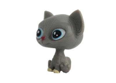 China Environmental Children Gifts Miniature Plastic Cat Toys Beautiful Gray Big Head for sale