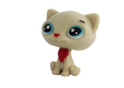 China Pretty Cartoon PVC Small Plastic Cat Figurines Apricot Color For Chocolate Egg for sale