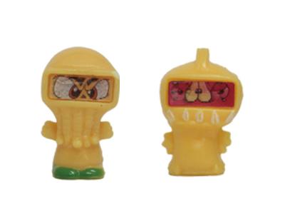 China Washable Yellow Lovely Plastic Small Toys Portable Space Man Design 4cm Height for sale