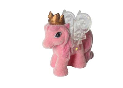 China Pink Soft PVC Mini Capsule Toy Capsule Pony With Clear Wing 3cm Height for sale