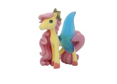 China Soft PVC Pony Plastic Figures Toys Attractive Golden Crown BSCI Approval for sale