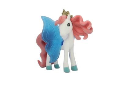 China Girl Lovely Plastic Figures Toys , Transparent Non - Toxic Flocked My Little Pony for sale