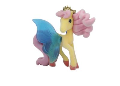 China Beautiful Mini Plastic Figures Toys , EN71 My Little Pony Toys With Wheat Color for sale