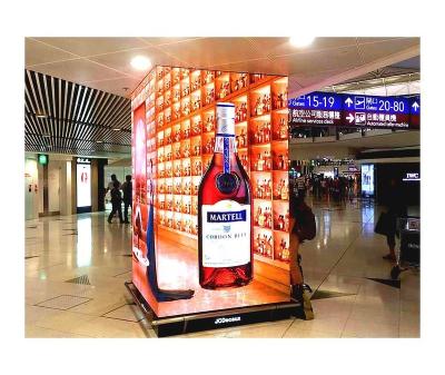 China Commercial central meeting room exhibition church hotel p2.5 customized led matrix bottle counter menu number scroll bar display role up foldable led screen for sale